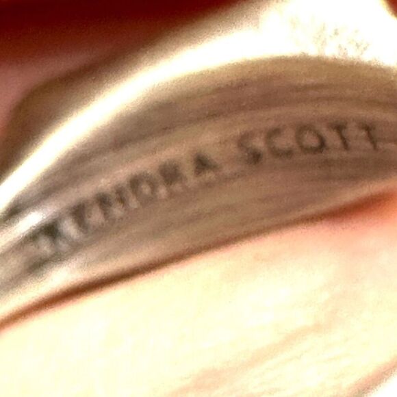 Kendra Scott black druzy   silver plated  ring - Picture 8 of 10